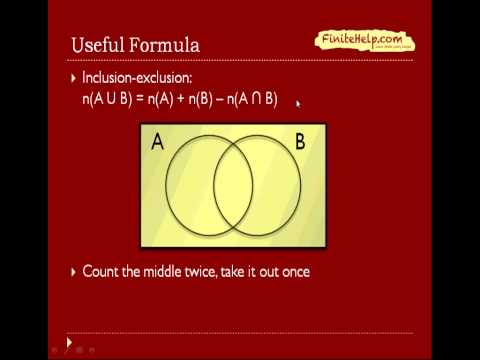 Sizes of Sets - Sets, Partitions, and Tree Diagrams - De Morgan's Laws - Finite Math