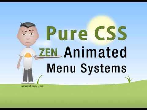 Pure CSS Animated Menu Buttons CSS3 transition HTML5 Tutorial