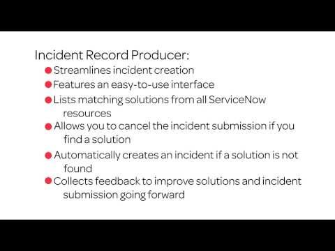 Introducing Incident Record Producer