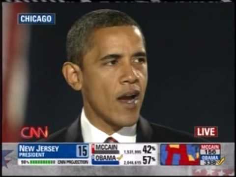 Barack Obama Acceptance Speech November 4 2008 Grant Park, Chicago Illinois PART 2