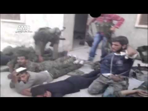 18+ FSA Free Syrian Army War Crimes   Execution of captured soldiers, Khan Asal 27 7 13