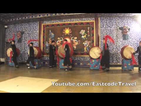 Miao minorities drum show Hunan province China