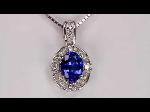 Tanzanite Pendant 1.29 Carat Violet Blue Vivid Color