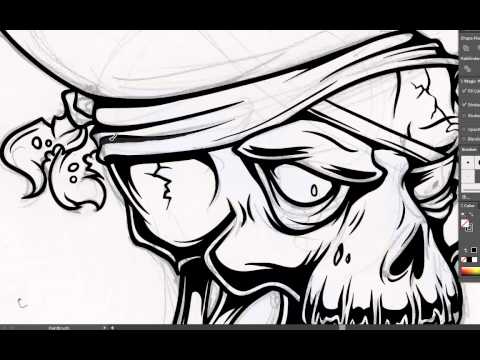 Adobe Illustrator Tutorial: How to Draw a Vector Pirate Skull