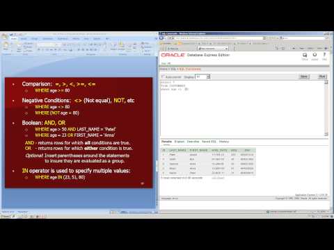 SQL SELECT statement database basics tutorial: learning, writing, using, examples