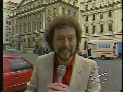 Candid camera with Jeremy Beadle clamping a police car - TV-am 1984