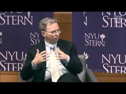 At NYU Stern: Eric Schmidt, Executive Chairman, Google, Inc. and Maria Bartiromo, Anchor, CNBC