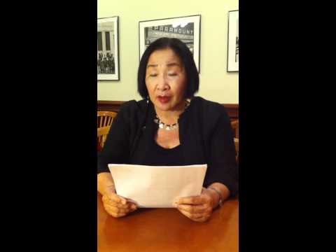 Mayor Jean Quan reads prepared statement to Occupy Oakland, recorded in her office Thursday night