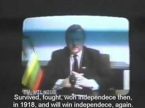 Friday the Thirteenth January 1991 Lithuania Independence Movement. (English caps)