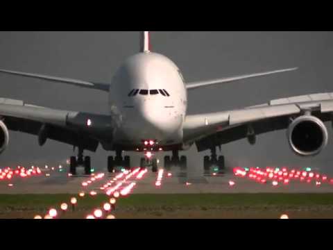 Emirates A380 Arriving and Departing Manchester Airport