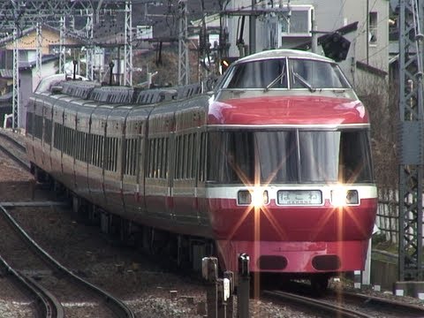 (HD) 小田急ロマンスカーLSE(旧塗装) 7000形特急電車 (Articulated car)