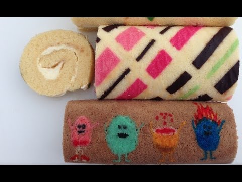 Patterned Roll Cake Recipe HOW TO COOK THAT Ann Reardon dumb ways to die