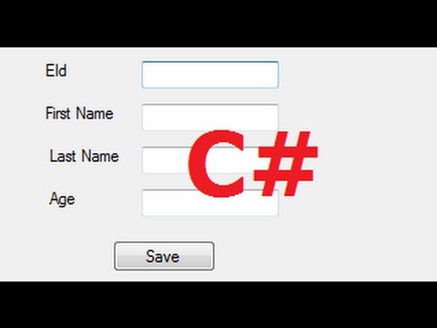 C# Tutorial 6:  Insert/Save data to database