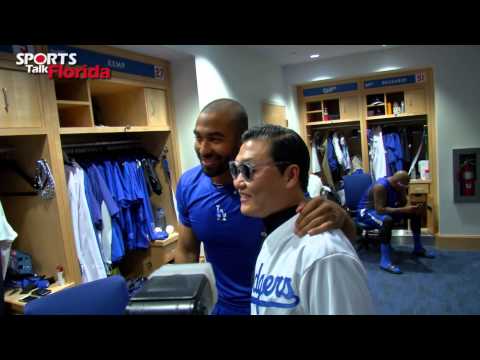 PSY meets Hyun-Jin Ryu: Los Angeles Dodgers