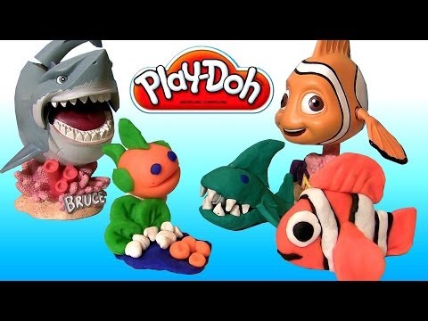 NEW PlayDoh Makeables Set Disney Pixar Finding Nemo Shark Bruce and Turtle Crush by Disneycollector