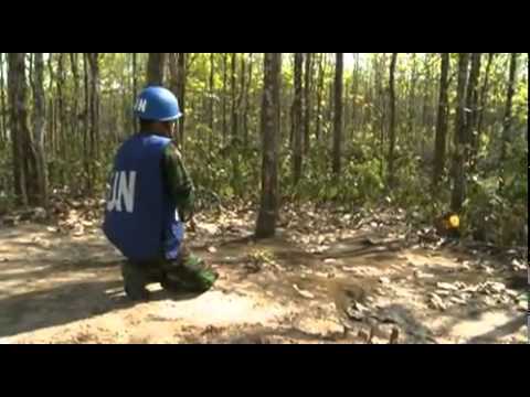 Indonesia Peacekeepers Operate UN Check Point During Exercise