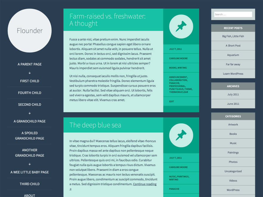 Flounder WordPress Theme