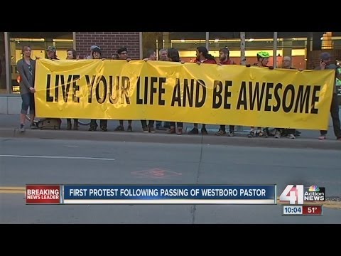 First protest following passing of Westboro pastor