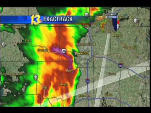 Tornado hits TV station! Rockford IL, May 22, 2011