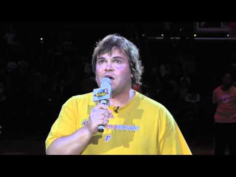 Jack Black Sings the National Anthem at Sparks Game