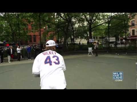 2012 NL Cy Young Winner R.A Dickey Plays Wiffle Ball