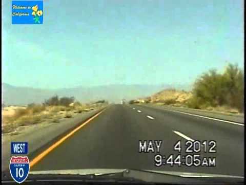 Phoenix AZ to Los Angeles CA Time Lapse Drive.West I-10.