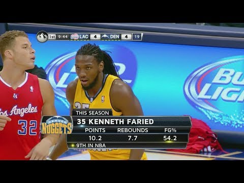 Blake Griffin vs Kenneth Faried Full Highlights 2014.02.03 Clippers at Nuggets - 64 Pts, 22 Rebs.