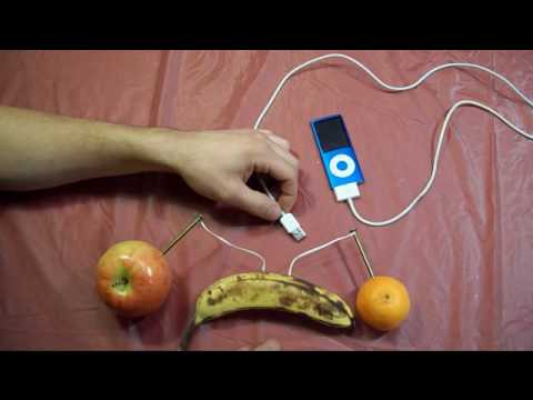 How to Charge an iPod with fruits.