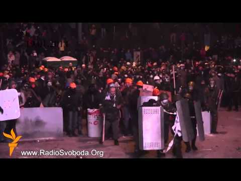 Video of the public disorder in Kyiv, Hrushevskoho street on January 19 20, 2014