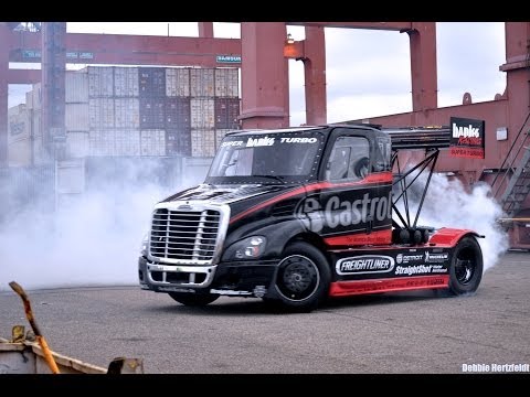 SIZE MATTERS 2 - Mike Ryan - INSANE Gymkhana Style Semi Truck Drifting and JUMP