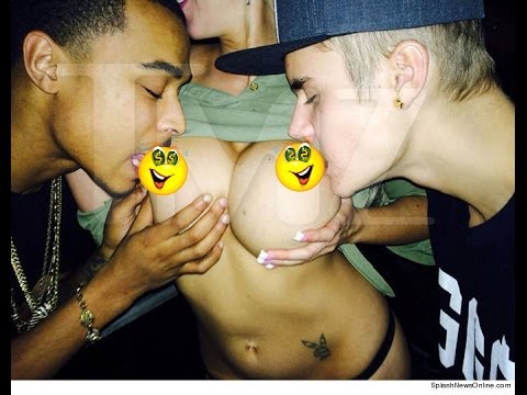 Justin Bieber And His Friend Sucking On A Stripper's B00Bs