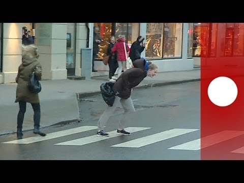 Walkin' in the Wind: People blown over in streets as Storm Ivar hits Norway