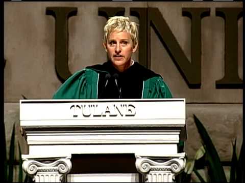 Ellen at Tulane Commencement 2009