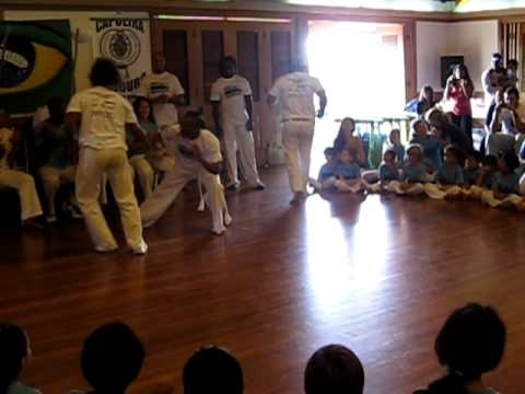 Mestre Bocoio, Mestre Kinha, and others at Mestre Kinha's batizado, 2011, Capoeira Besouro