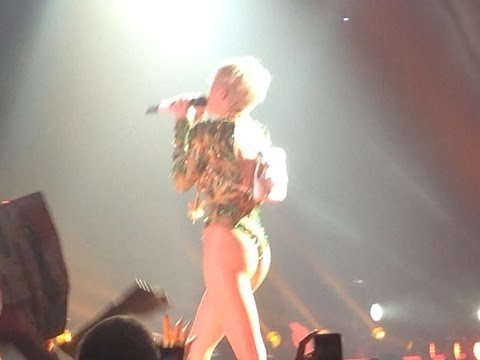 MILEY CYRUS bares all on BANGERZ tour; Tacoma, WA. - 45 + min.