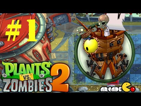 Plants vs. Zombies 2: Far Future Day 1 - 2 (First Look) Walkthrough