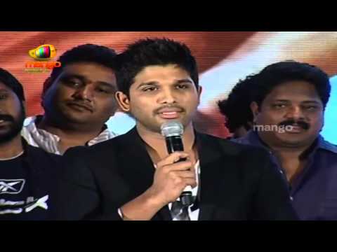 Allu Arjun says I am Proud to be a part of Race Gurram - Funny Speech  @ Race Gurram Audio Launch