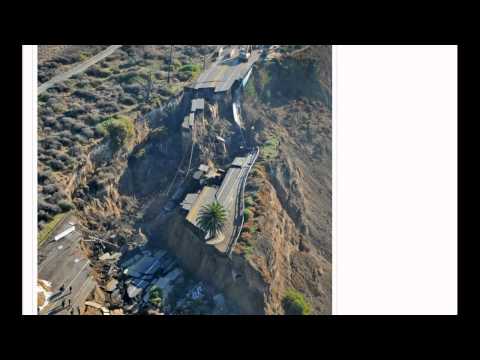 Coastal California road slides into sea due to earthquake activity!  (11/21/2011)