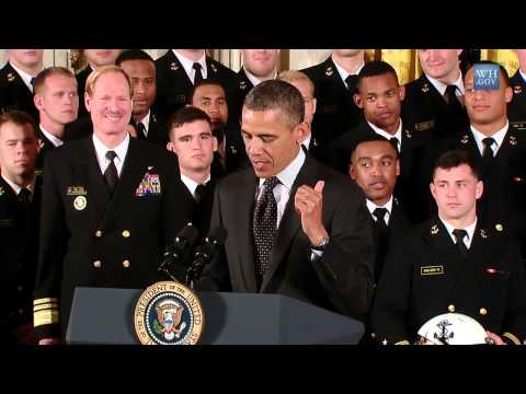 President Obama Presents the Commander-in-Chief Trophy