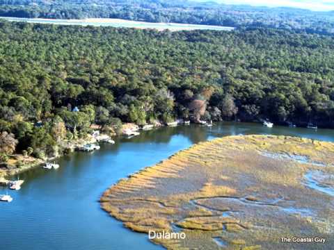 St Helena Island, Beaufort SC Waterfront Aerial Slide Show