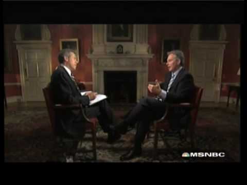 MSNBC Brian Williams Reports: The Tony Blair Interview: Pt 1