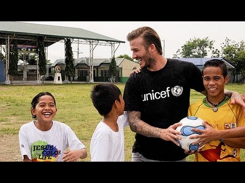 David Beckham inspires children