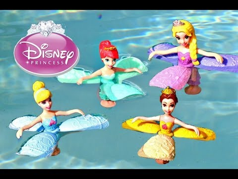 Disney Princess Petal Float Princess Ariel Rapunzel Belle Cinderella Mermaid Bath Toy DisneyCarToys