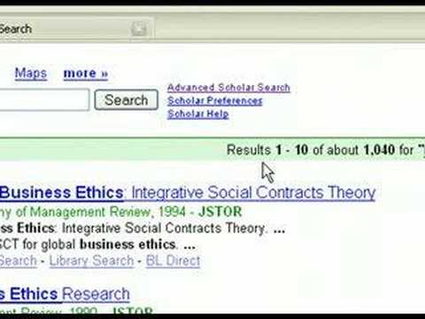 Google Scholar and JSTOR