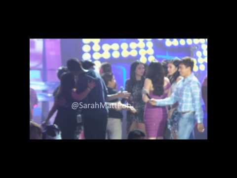 Sarah Geronimo and Maja Salvador hug behind Kim Chiu on ASAP - February 23, 2014