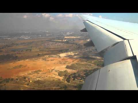 Landing at O.R. Tambo International Airport JNB, Johannesburg, South Africa