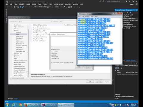 Installing OpenCV 2.4.8 with Visual Studio 2013 and configuring OpenCV project