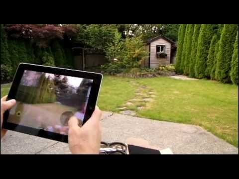 Parrot AR.Drone iPad Controlled Remote Control Aircraft Test Flight Demo Linus Tech Tips