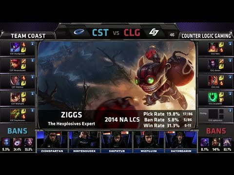 Coast vs CLG | 2014 NA LCS Spring split S4 W9D2 G2 | CST vs CLG Week 9 Day 2 full game HD