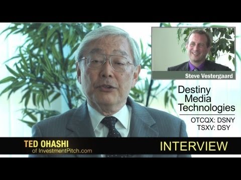 Destiny Media Technologies (OTCQX: DSNY) Interview with Ted Ohashi as stock rises strongly.